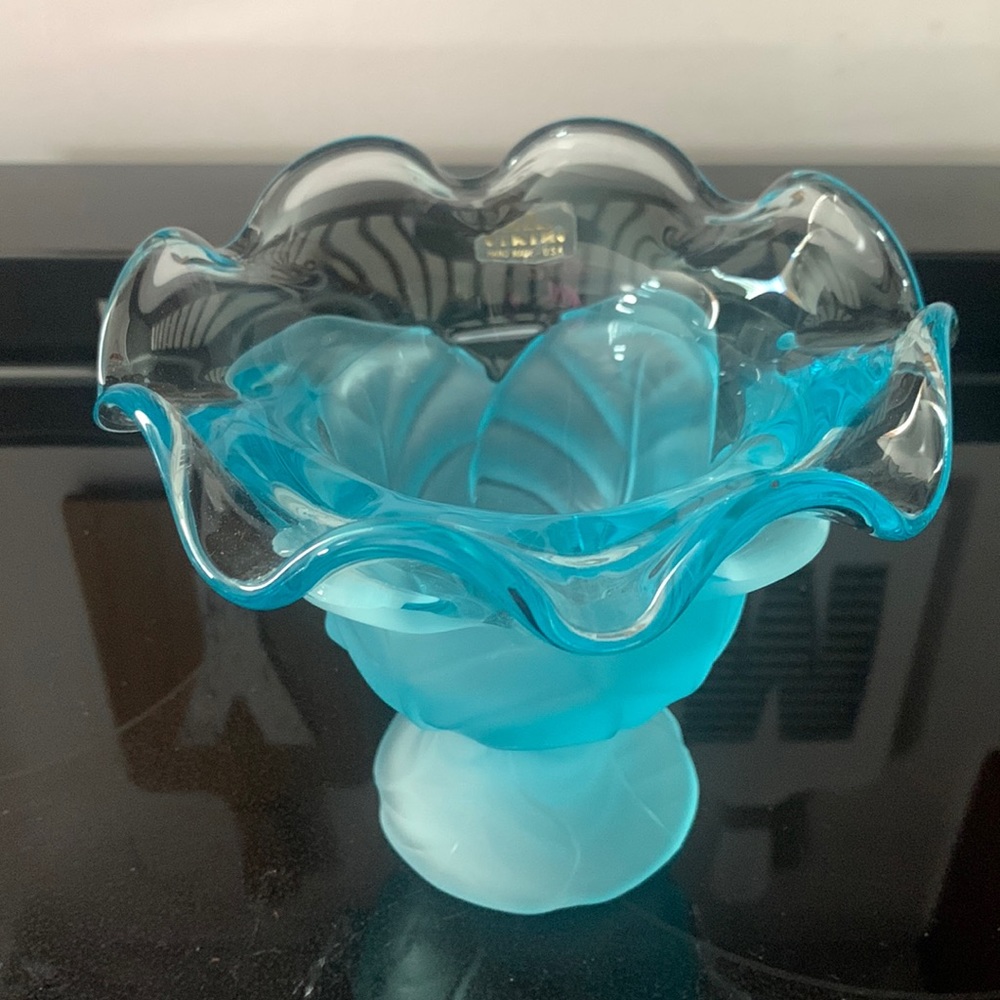 Viking Glass Vase mid century modern vintage